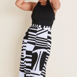 Twofer Maxi Dress- Modern Abstract Print